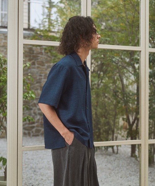 CASPER JOHN(キャスパージョン)の「Imitation linen shirts/イミテーションリネンシャツ(シャツ/ブラウス・メンズ・グレー/グリーン/ベージュ/ネイビー・LARGE/MEDIUM/SMALL/X-SMALL)」の13枚目の写真