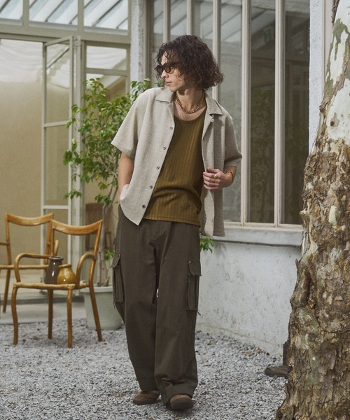 CASPER JOHN(キャスパージョン)の「Imitation linen shirts/イミテーションリネンシャツ(シャツ/ブラウス・メンズ・グレー/グリーン/ベージュ/ネイビー・LARGE/MEDIUM/SMALL/X-SMALL)」の18枚目の写真