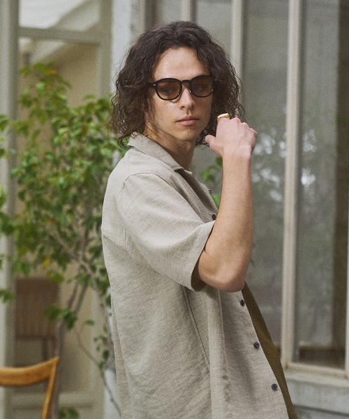 CASPER JOHN(キャスパージョン)の「Imitation linen shirts/イミテーションリネンシャツ(シャツ/ブラウス・メンズ・グレー/グリーン/ベージュ/ネイビー・LARGE/MEDIUM/SMALL/X-SMALL)」の17枚目の写真