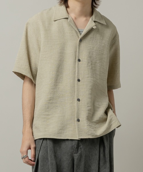 CASPER JOHN(キャスパージョン)の「Imitation linen shirts/イミテーションリネンシャツ(シャツ/ブラウス・メンズ・グレー/グリーン/ベージュ/ネイビー・LARGE/MEDIUM/SMALL/X-SMALL)」の21枚目の写真