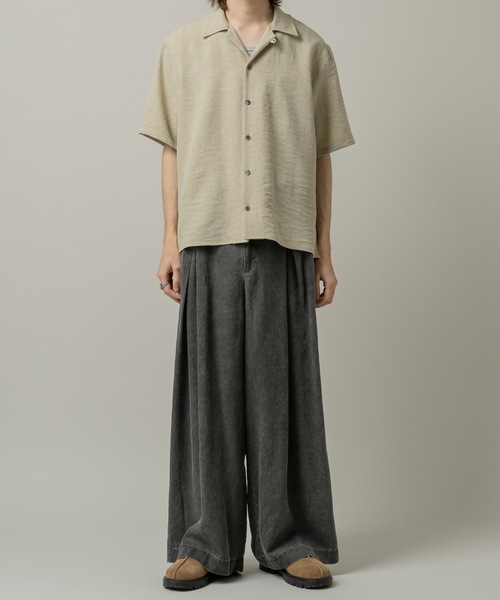 CASPER JOHN(キャスパージョン)の「Imitation linen shirts/イミテーションリネンシャツ(シャツ/ブラウス・メンズ・グレー/グリーン/ベージュ/ネイビー・LARGE/MEDIUM/SMALL/X-SMALL)」の20枚目の写真