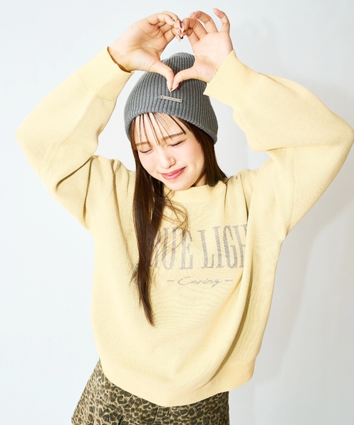 LOVETOXIC（ラブトキシック）の「【GOODPRICE】カラバリニット（ニット/セーター・キッズ・ライトグリーン/オフホワイト/サックスブルー/イエロー/ネイビー/グレー・M:150cm/L:160cm/S:140cm）」の11枚目の写真