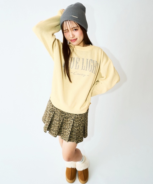 LOVETOXIC（ラブトキシック）の「【GOODPRICE】カラバリニット（ニット/セーター・キッズ・ライトグリーン/オフホワイト/サックスブルー/イエロー/ネイビー/グレー・M:150cm/L:160cm/S:140cm）」の12枚目の写真