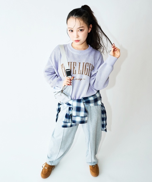 LOVETOXIC（ラブトキシック）の「【GOODPRICE】カラバリニット（ニット/セーター・キッズ・ライトグリーン/オフホワイト/サックスブルー/イエロー/ネイビー/グレー・M:150cm/L:160cm/S:140cm）」の15枚目の写真