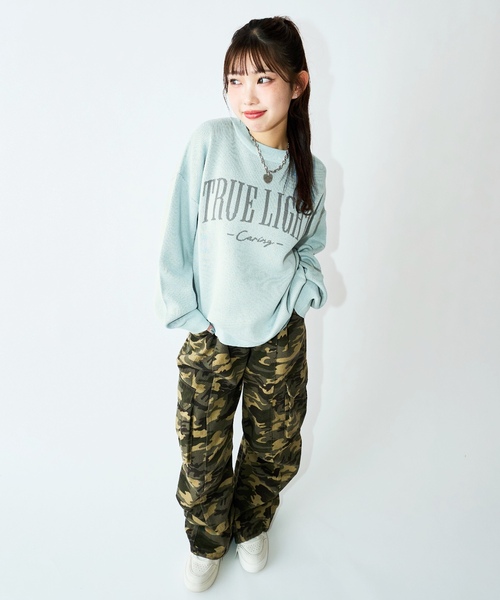 LOVETOXIC（ラブトキシック）の「【GOODPRICE】カラバリニット（ニット/セーター・キッズ・ライトグリーン/オフホワイト/サックスブルー/イエロー/ネイビー/グレー・M:150cm/L:160cm/S:140cm）」の17枚目の写真