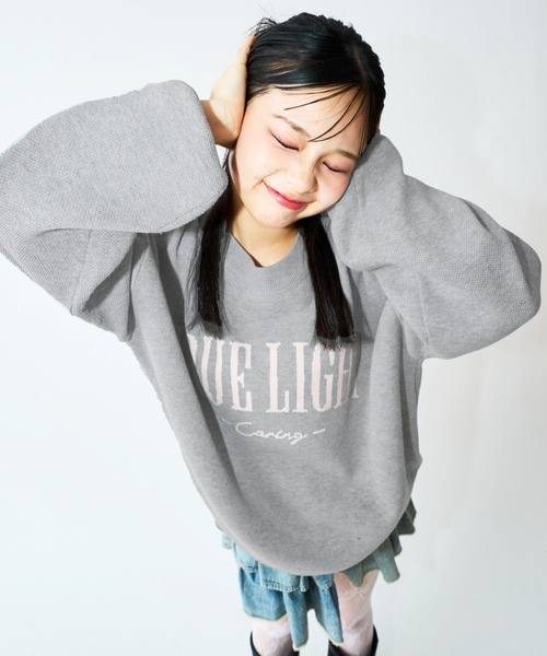 LOVETOXIC（ラブトキシック）の「【GOODPRICE】カラバリニット（ニット/セーター・キッズ・ライトグリーン/オフホワイト/サックスブルー/イエロー/ネイビー/グレー・M:150cm/L:160cm/S:140cm）」の22枚目の写真