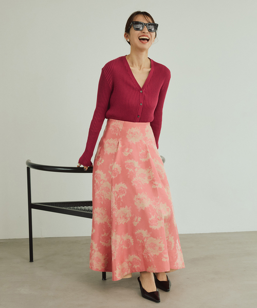 VERMEIL par iena（ヴェルメイユパーイエナ）の「GIRANI タックスカート（スカート・レディース・ピンク・38/36）」の2枚目の写真