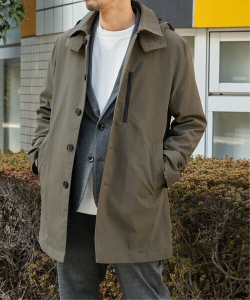 DAKS✨2way チェックライナー付ステンカラー　シルク混　オーバーサイズ ライナー付きステンカラーコート【はっ水・ハンドウォッシャブル・花粉