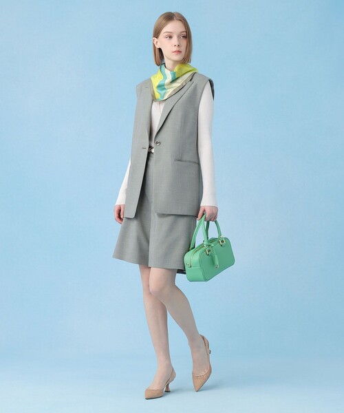 ANAYI（アナイ）の「【セットアップ対応商品】シャークスキンハーフパンツ（その他パンツ・レディース・ネイビー/ブラック系その他・38/36）」の10枚目の写真