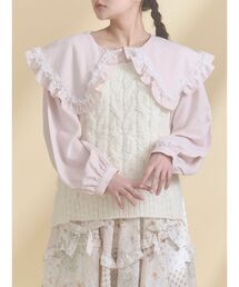 merry jenny | フリルカラーニットドッキングブラウス(シャツ/ブラウス)