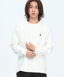 U.S. POLO ASSN. (ユーエスポロアッスン) ロンT 長袖 Tシャツ ワンポイント クルーネック コットン PLM61205