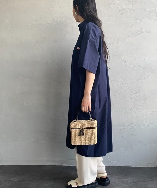 DANTON（ダントン）の「【WEB先行予約】[DANTON/ダントン] ショートスリーブ プルオーバーシャツワンピース（シャツワンピース・レディース・ネイビー/グレイッシュベージュ・36）」の17枚目の写真
