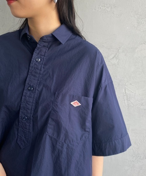 DANTON（ダントン）の「【WEB先行予約】[DANTON/ダントン] ショートスリーブ プルオーバーシャツワンピース（シャツワンピース・レディース・ネイビー/グレイッシュベージュ・36）」の22枚目の写真