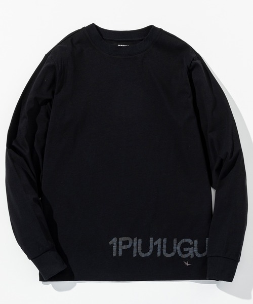 1PIU1UGUALE3 RELAX (ウノピゥウノウグァーレトレ リラックス)の「1PIU1UGUALE3 RELAX(ウノピゥウノウグァーレトレ リラックス)ハンドライク エンボスロゴ ロングTシャツ(Tシャツ/カットソー・メンズ・ホワイト/ブラック・M/S/XXL/XL/L)」の15枚目の写真