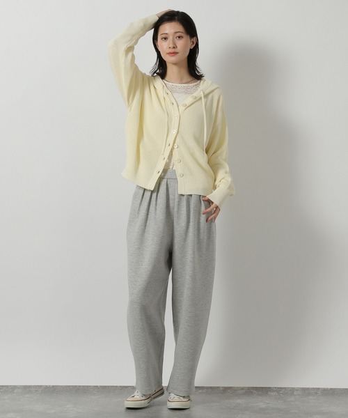 LAKOLE（ラコレ）の「12ゲージアゼフードニットカーディガン / 652804（カーディガン/ボレロ・レディース・グレー/アイボリー/イエロー/ネイビー・FREE）」の6枚目の写真