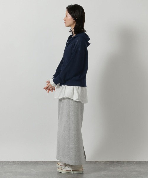 LAKOLE（ラコレ）の「12ゲージアゼフードニットカーディガン / 652804（カーディガン/ボレロ・レディース・グレー/アイボリー/イエロー/ネイビー・FREE）」の21枚目の写真