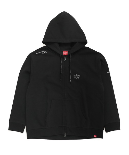 Manhattan Portage（マンハッタンポーテージ）の「Full Zip Parka（パーカー・メンズ・ブラック/ヘザーグレー・SMALL/MEDIUM/LARGE/X-LARGE）」の2枚目の写真