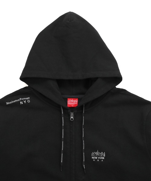 Manhattan Portage（マンハッタンポーテージ）の「Full Zip Parka（パーカー・メンズ・ブラック/ヘザーグレー・SMALL/MEDIUM/LARGE/X-LARGE）」の5枚目の写真