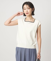 theory フレンチスリーブ ニットソー 2 グレー 無地 フレンチスリーブ」に該当するニット/セーター（グレー/灰色系