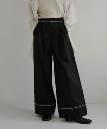hellam | パイピングツイルワイドパンツ(その他パンツ)