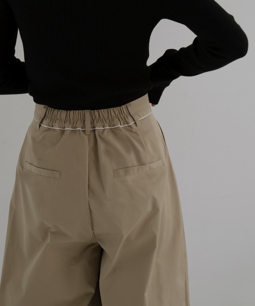 hellam（へラム）の「パイピングツイルワイドパンツ（その他パンツ・レディース・ブラック/ブラウン/ベージュ・FREE）」の9枚目の写真