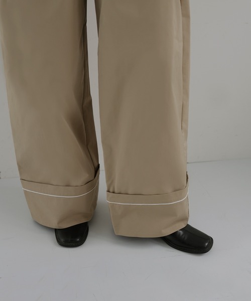 hellam（へラム）の「パイピングツイルワイドパンツ（その他パンツ・レディース・ブラック/ブラウン/ベージュ・FREE）」の11枚目の写真