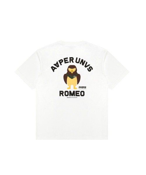 AAPE BY A BATHING APE(エーエイプバイアベイシングエイプ)の「AAPER "ALDO & ROMEO" TEE(Tシャツ/カットソー・メンズ・ブラック/ホワイト・MEDIUM/SMALL/LARGE/X-LARGE/XX-LARGE)」の3枚目の写真