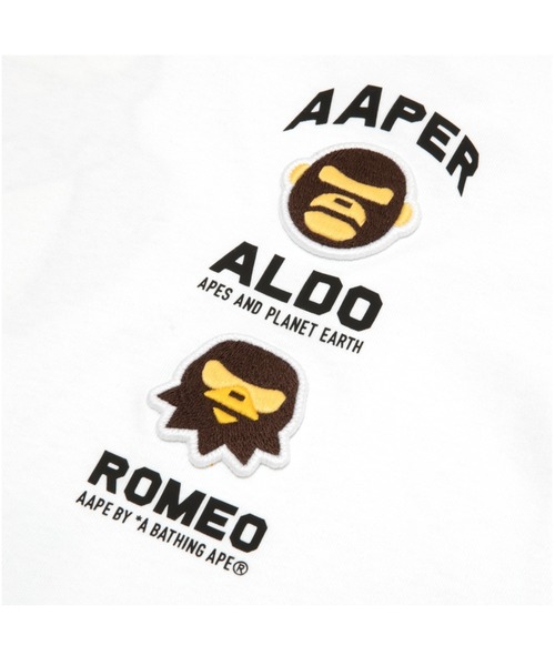 AAPE BY A BATHING APE(エーエイプバイアベイシングエイプ)の「AAPER "ALDO & ROMEO" TEE(Tシャツ/カットソー・メンズ・ブラック/ホワイト・MEDIUM/SMALL/LARGE/X-LARGE/XX-LARGE)」の4枚目の写真