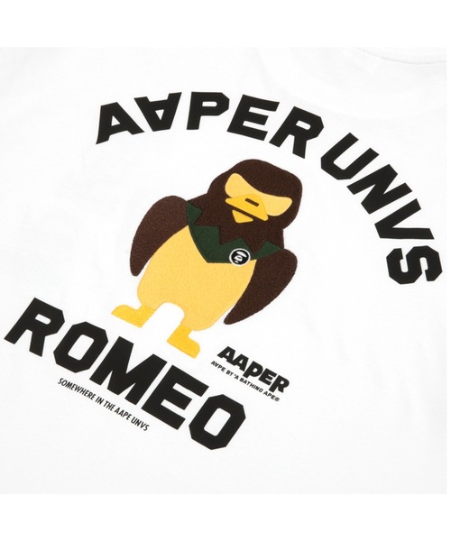 AAPE BY A BATHING APE(エーエイプバイアベイシングエイプ)の「AAPER "ALDO & ROMEO" TEE(Tシャツ/カットソー・メンズ・ブラック/ホワイト・MEDIUM/SMALL/LARGE/X-LARGE/XX-LARGE)」の5枚目の写真