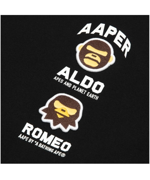 AAPE BY A BATHING APE(エーエイプバイアベイシングエイプ)の「AAPER "ALDO & ROMEO" TEE(Tシャツ/カットソー・メンズ・ブラック/ホワイト・MEDIUM/SMALL/LARGE/X-LARGE/XX-LARGE)」の8枚目の写真