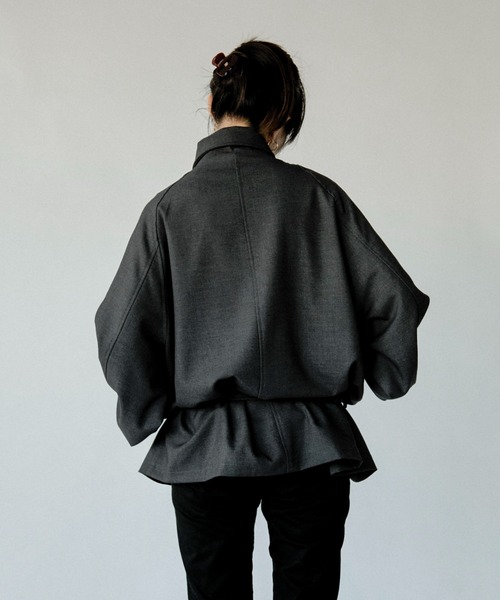 Ezick（エジック）の「Midi trench coat メタルボタンミディトレンチコート（トレンチコート・レディース・グレー/ブラウン系・FREE）」の8枚目の写真