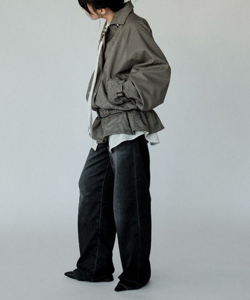 Ezick（エジック）の「Midi trench coat メタルボタンミディトレンチコート（トレンチコート・レディース・グレー/ブラウン系・FREE）」の19枚目の写真