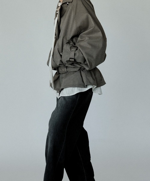 Ezick（エジック）の「Midi trench coat メタルボタンミディトレンチコート（トレンチコート・レディース・グレー/ブラウン系・FREE）」の18枚目の写真