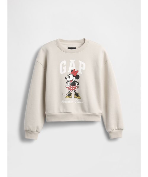 GAP（ギャップ）の「GapKids × ディズニー オーバーサイズ ウェッジ GAPロゴ スウェットシャツ（スウェット・キッズ・ベージュ/ピンク・120cm/130cm/140cm/150cm/160cm）」の7枚目の写真