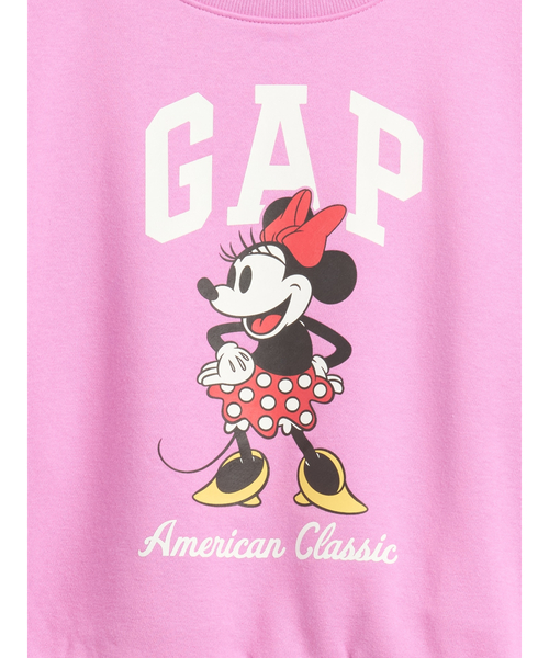 GAP（ギャップ）の「GapKids × ディズニー オーバーサイズ ウェッジ GAPロゴ スウェットシャツ（スウェット・キッズ・ベージュ/ピンク・120cm/130cm/140cm/150cm/160cm）」の8枚目の写真