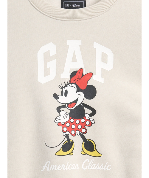 GAP（ギャップ）の「GapKids × ディズニー オーバーサイズ ウェッジ GAPロゴ スウェットシャツ（スウェット・キッズ・ベージュ/ピンク・120cm/130cm/140cm/150cm/160cm）」の10枚目の写真