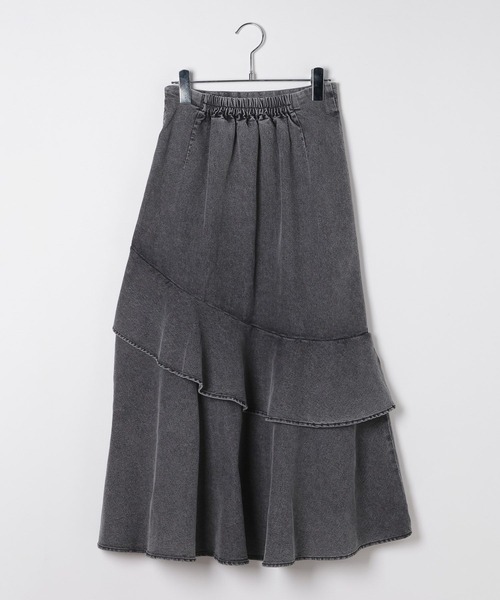 Heather（ヘザー）の「デニムフリルロングスカート　653942（デニムスカート・レディース・グレー/ブルー系その他/ライトブルー・M/S）」の12枚目の写真