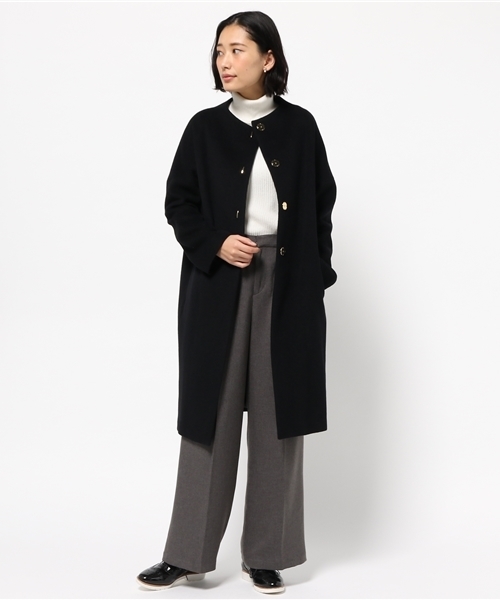 Figaro Paris フィガロパリ の アンゴラビーバー コクーンボトルネックコート その他アウター Wear