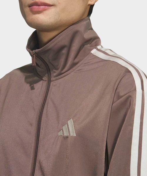 新品L⭐️adidasルーズフィット トラックトップ ダークブラウン×ピンク adidas Originals - 新品XS⭐️adidasルーズフィット トラックトップ