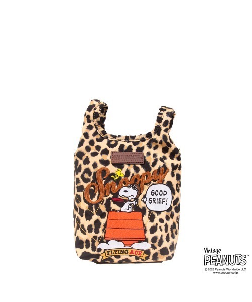 OUTDOOR PRODUCTS（アウトドアプロダクツ）の「ミニショルダー ポリエステル　PEANUTSコレクション スヌーピー（ショルダーバッグ・レディース・ライトグレー/ベージュ系その他/レオパード/ブラック・FREE）」の8枚目の写真