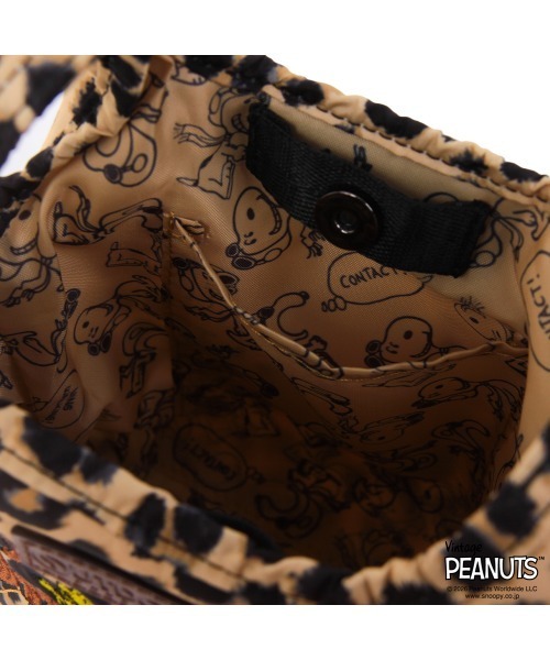 OUTDOOR PRODUCTS（アウトドアプロダクツ）の「ミニショルダー ポリエステル　PEANUTSコレクション スヌーピー（ショルダーバッグ・レディース・ライトグレー/ベージュ系その他/レオパード/ブラック・FREE）」の15枚目の写真