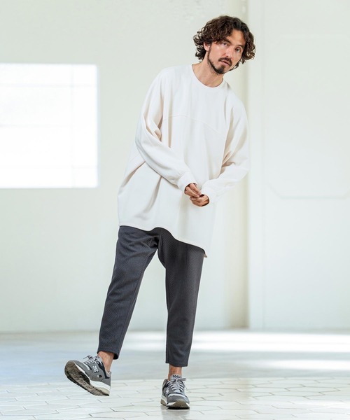 Magine(マージン)の「mp14662- Textured Poly Knit Stretch Easy Tapered Pants イージーテーパードパンツ(MGN-261-035)(その他パンツ・メンズ・ライトグレー/チャコール/ブラック・46/44/48)」の15枚目の写真