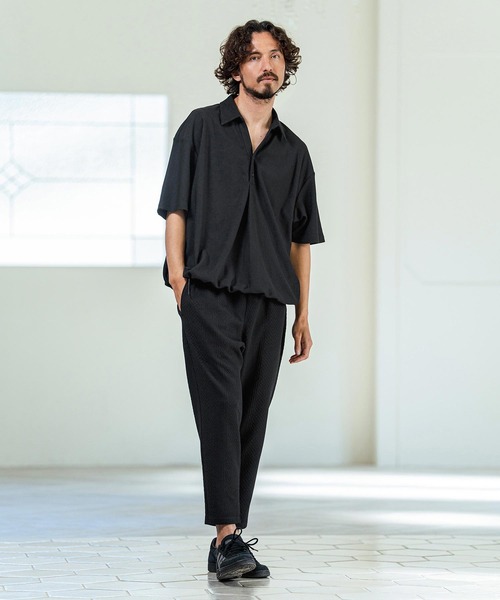 Magine(マージン)の「mp14662- Textured Poly Knit Stretch Easy Tapered Pants イージーテーパードパンツ(MGN-261-035)(その他パンツ・メンズ・ライトグレー/チャコール/ブラック・46/44/48)」の20枚目の写真