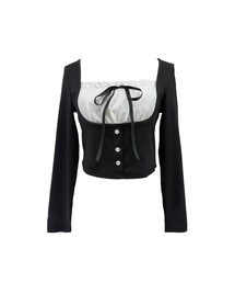 JilLA（ジルア）の「Frill Ribbon Cardigan / フリルリボンカーディガン（シャツ/ブラウス）」