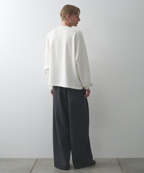 KANEMASA PHIL.(カネマサフィル)の「【KANEMASA PHIL./カネマサフィル】28G Cupro Freedom Sleeve Pullover(Tシャツ/カットソー・メンズ・ホワイト/ベージュ/ブラック・L/M)」の11枚目の写真