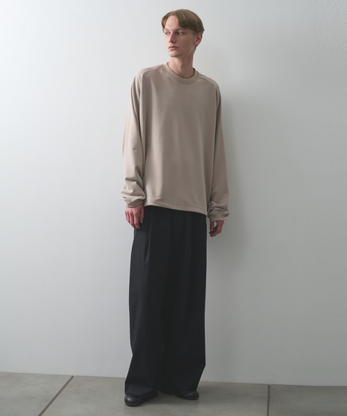 KANEMASA PHIL.(カネマサフィル)の「【KANEMASA PHIL./カネマサフィル】28G Cupro Freedom Sleeve Pullover(Tシャツ/カットソー・メンズ・ホワイト/ベージュ/ブラック・L/M)」の16枚目の写真