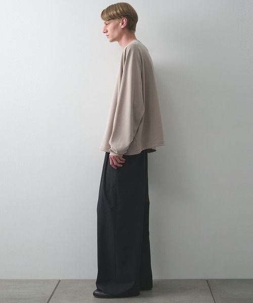 KANEMASA PHIL.(カネマサフィル)の「【KANEMASA PHIL./カネマサフィル】28G Cupro Freedom Sleeve Pullover(Tシャツ/カットソー・メンズ・ホワイト/ベージュ/ブラック・L/M)」の17枚目の写真