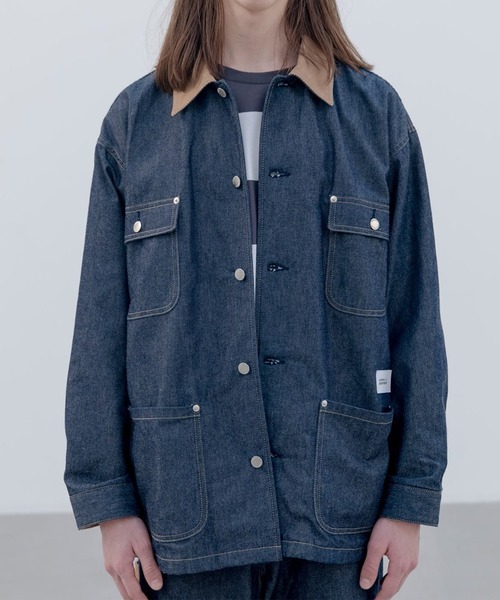 uniform experiment(ユニフォームエクスペリメント)の「【uniform experiment/ユニフォームエクスペリメント】DENIM COVERALL(デニムジャケット・メンズ・インディゴブルー・1/3/2)」の7枚目の写真