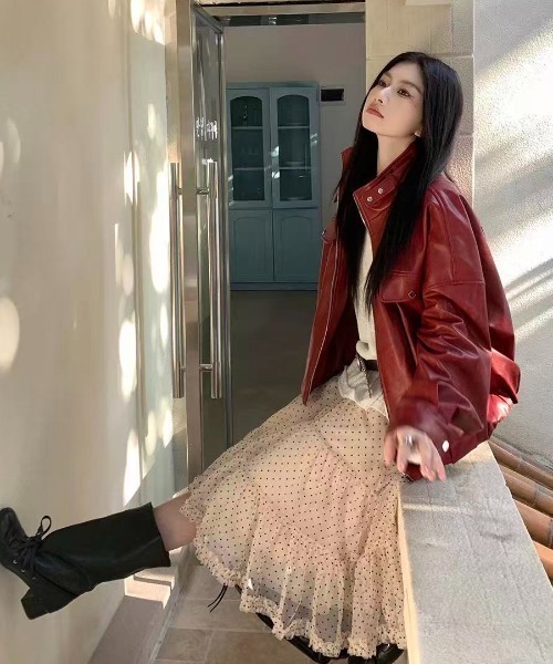 DIAVEL（ディアベル）の「【春コーデ】ドットチュールティアードスカート / Dot Tulle Tiered Skirt（スカート・レディース・ベージュ/グレー/ブラック・M）」の22枚目の写真