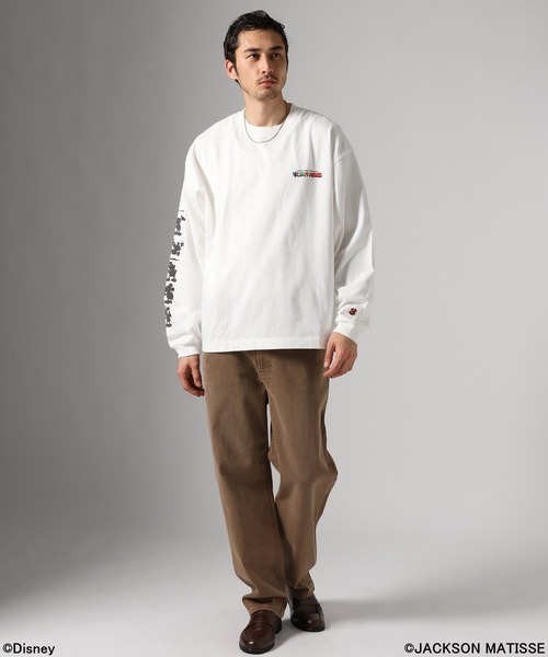 JACKSON MATISSE（ジャクソンマティス）の「【JACKSON MATISSE/BAYFLOW】「ミッキーマウス」デザインTシャツ［ユニセックス］（Tシャツ/カットソー・メンズ・オレンジ/チャコール/オフホワイト・MEDIUM/LARGE）」の12枚目の写真